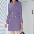 Women's Fall Korean Mid-Length Long Blazer + Jacket 2026 | Trendy Jacket - White