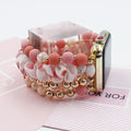 For Apple Watch8 SE Stretch Spliced Bead Piece Watch Band iwatch Apple Band In Stock