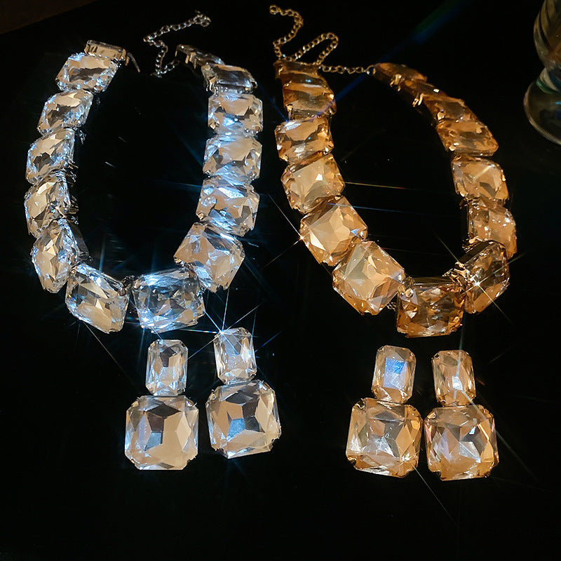 Vintage Rhinestone Flower Jewelry Set - view 3