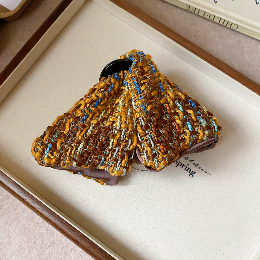 Korean Plaid Triangle Hair Claw Clip - view 6