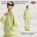 Fall/Winter Washed Distressed Spray-Dye Torn Frayed Edge Fleece-Lined Hoodie & Pants Set