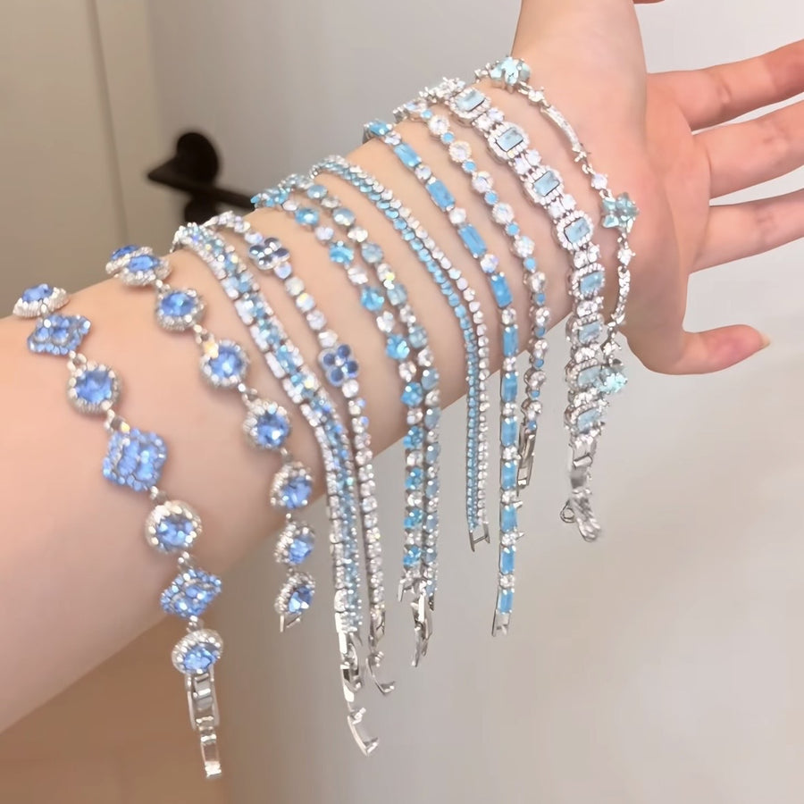 Sparkling Zircon Round Clasp Bracelet - view 4