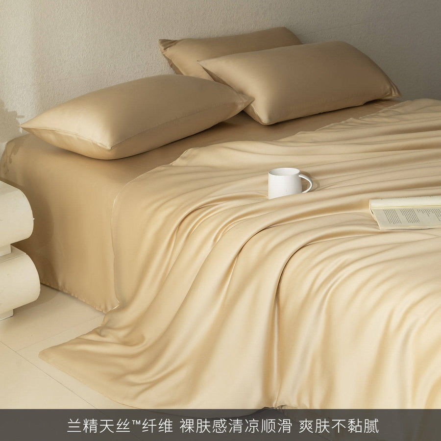 Gypsophila Purple Dawn Silver Cooling Tencel 4-Piece Bedding Set - view 5