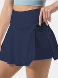 Sporty Casual Pleated Skirt + Short Skirt