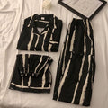 Women's Summer Japanese Short Sleeve Cardigan + Pants 3-Piece Set 2026 - 3-Piece Set Cardigan Apricot
