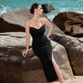 Women's Strapless Slim Fit Sexy Evening Gown Party