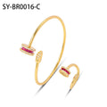 Overseas Dubai 18K Gold Bride Knot Wedding Ring Bangle India Women Banquet Jewelry Set Wholesale Earrings
