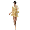 Summer New Chinese Casual Jacquard Sun-Protection Shirt + Shorts Set