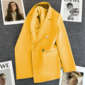 Women's Fall Korean Casual Petite Blazer 2026 - Orange Red