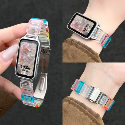 Fits Huawei Band 10 Band Summer New Ceramic-Look Resin Room Silicone 9 / 8nfc Iridescent Band Premium
