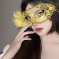 黑色花朵面具假面舞会装扮道具晚会年会半脸面具眼罩化妆之夜面罩