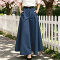 Summer Artistic Casual Plus Size High Waist Drapey Lightweight Loose Wide Leg Pants + Pants