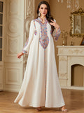 Women's Ethnic Long Sleeve Loose Dress + Long Skirt Set 2026 | Summer Mini Skirt - Apricot