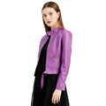 Women's Fall Stand Collar Lightweight Cropped Jacket 2026 | Trendy Jacket - Black