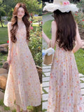 Women's Summer French Elegant Floral Dress + Camisole + Skirt 2026 - As Pictured