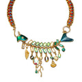Vintage Heavy-Duty Fish Bone Fringe Necklace Premium vintage Fashionable Western Necklace Retro Rhinestone Light Luxury Necklace