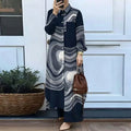 Elegant Long Sleeve Loose Shirt + Pants 2-Piece Set