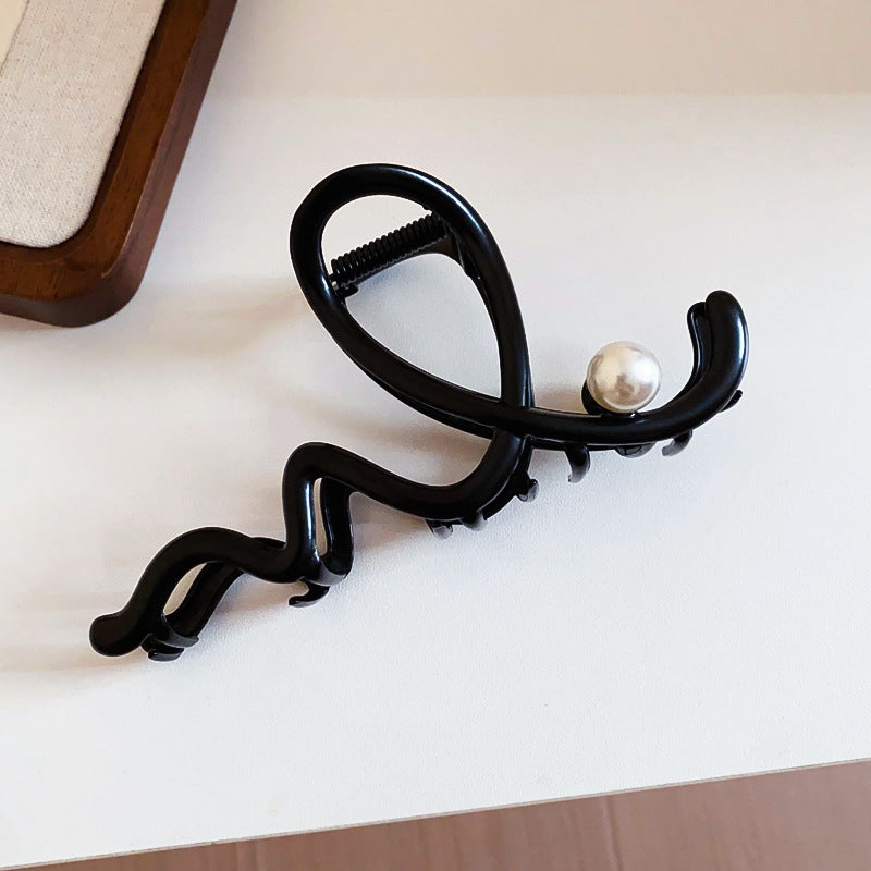 French Black Pearl Hair Claw Clip - view 10