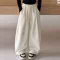 Girls' Reflective Letter Wide-Leg Track Pants