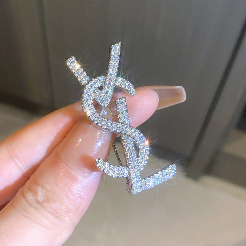 Vintage Letter Lapel Pin Brooch - view 8