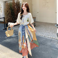 Women's Bohemian Ethnic Tie-Front Skirt + Top 2-Piece Set 2026 - As Pictured