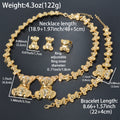 Vintage Premium Bear Pendant Necklace Bracelet Set Earrings Ring Set Fashionable Elegant Set