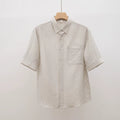 Nengmeng Seersucker Pocket 3/4 Sleeve Shirt