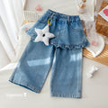 Girls' Star Charm Ruffle Skort Jeans