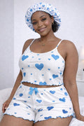 Women's Summer Short Sleeve Lightweight Camisole + Shorts 2026 - White