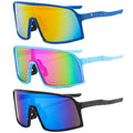Men Cycling Glasses Iridescent Big Frame Women Sunglasses Outdoor Sport Bicycle Windproof Sunglasses In Stock