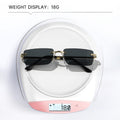 Retro Square Rimless Sunglasses Unisex Premium 2025 New Gradient Beveled Ocean Lens Sunglasses