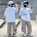 Boys' Casual Short Sleeve Sports 2-Piece Set