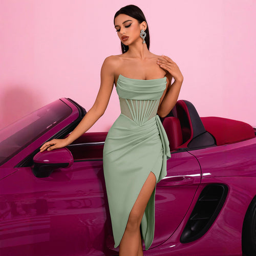 Women's Off-Shoulder Waist-Cinching Sexy Classic Premium Evening Gown