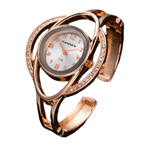 Export Amazon Sale Universal Hot Sale Cutout Fashionable Watch Quartz Watch Women Versatile Personality Women Bangle Watch