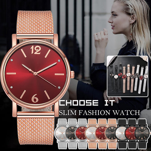 Watch Women Korean Gel With Simple Fashionable Magazine Trendy Elegant ins Breeze Quartz Student Womens Watch Dial