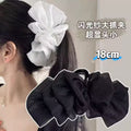 法式云朵泡泡蝴蝶结抓夹女2025新款高级感气质后脑勺网纱鲨鱼夹子
