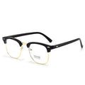 Overseas 3016 Plano Unisex Frame Anti-Blue Computer Goggles Glasses Half-Rim Browline Stud Glasses Frame Metal Frame