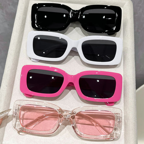 Overseas Small Square Frame Simple Sunglasses Western Unisex Sunshade Glasses Wholesale Trendy Fashionable Street Snap Sunglasses