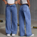 Casual Plus Size High Waist Loose Straight Leg Pants