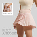 Summer Sporty Slit Fake Two-Layer Pleated Skirt + Short Skirt + Skirt