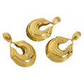 Middle East Jewelry Accessory Copper Gold Plated Large Electroformed Set Bead Collar Necklace Earrings Set 2-Piece Set Retro Imperial Breeze Wholesale