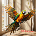 Hot selling beautiful bird acrylic living room courtyard pendant holiday scene decoration pendant gift