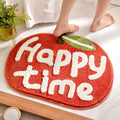 bathroom floor mat non-slip mat fruit creative flocking mat home bathroom door strong absorbent carp
