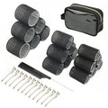 Air Bangs Hair Curler - Instant Volume Rollers with Large Makeup Pouch