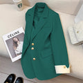 Women's Fall Korean Designer Blazer + Top 2026 | Casual Blouse - Black