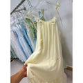 Slimming Crew Neck Ruffle Embroidered Dress, Wholesale