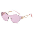 Western Sunglasses One-Piece Rimless Street Snap Cool Avant-Garde Futuristic Sunglasses Live Bestseller Sunglasses