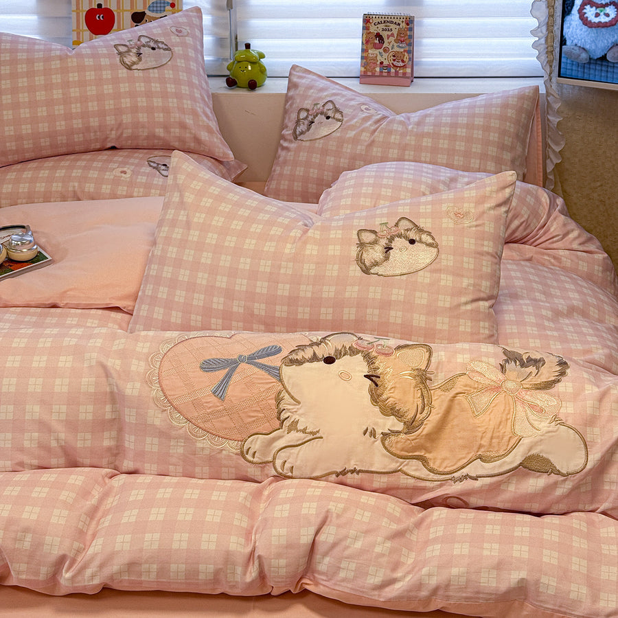 Flying Dreamer Embroidered Cotton 4-Piece Bedding Set - view 3