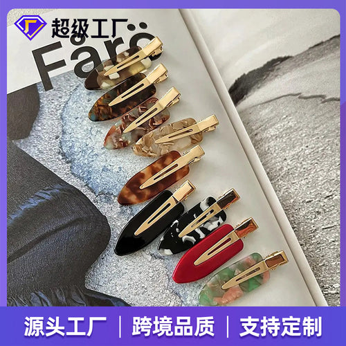 Korea Acetate Invisible Hair Clip Women Side Fringe Clip Fairy Elegant Feel Baby Hair Forehead Hair Clip Makeup Duck Bill Clip