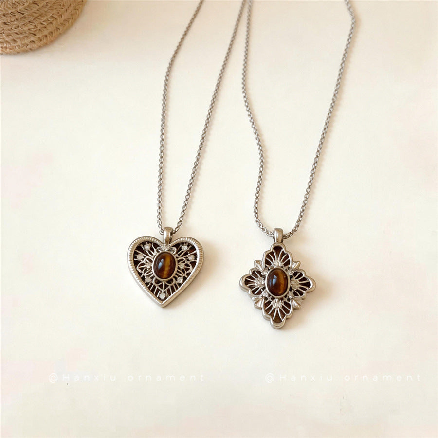 Korean Heart Pendant Adjustable Necklace - view 2